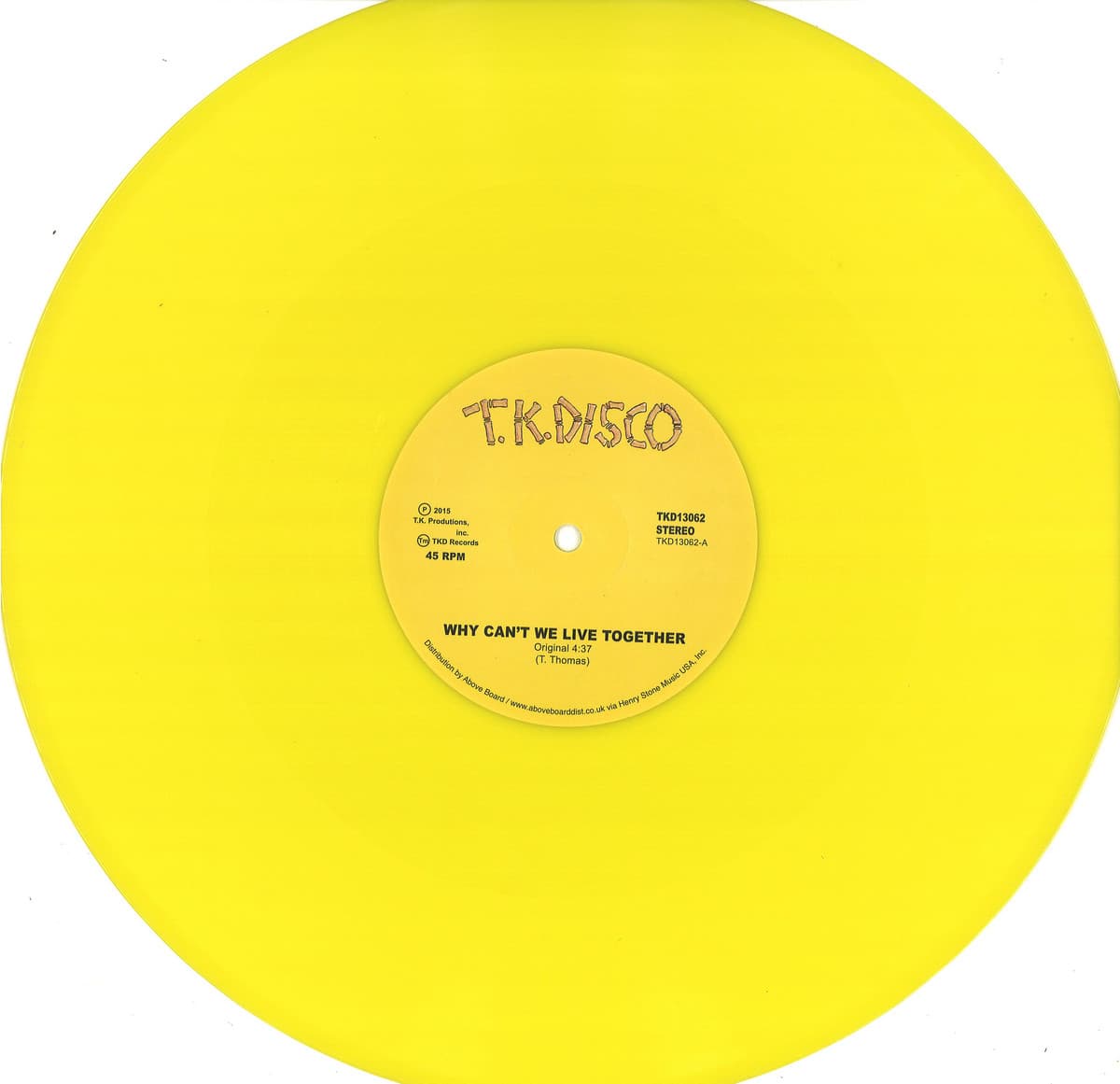 Why Can't We Live Together (Late Nite Tuff Guy Rework) (Yellow...