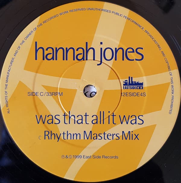Was That All It Was (Rhythm Masters / Rough Et Tumble Mixes)
